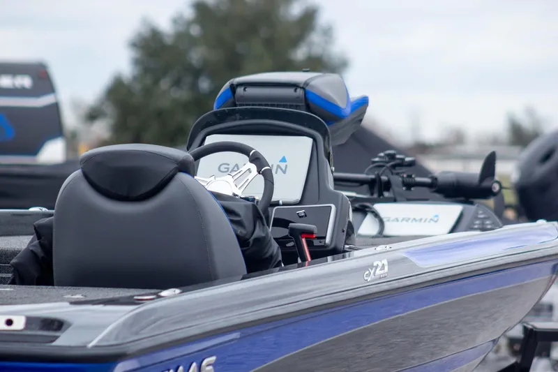 Slide: The Image of 2023 Caymas CX 21 PRO boat with Garmin navigation system, rear view. - 6