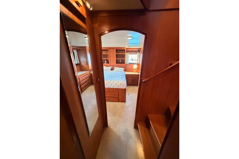 Slide: The Image of Luxurious bedroom interior of 1984 Hartman-Palmer 60 Flush Deck Motor Yacht. - 107