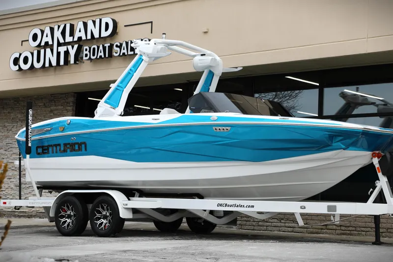 Slide: The Image of 2026 Centurion Nv233 boat displayed at Oakland County Boat Sales. - 3
