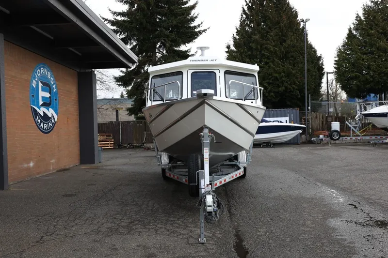 Slide: The Image of 2026 Thunder Jet 26 Alexis Pro XL boat on trailer at Bjornson Marine. - 11