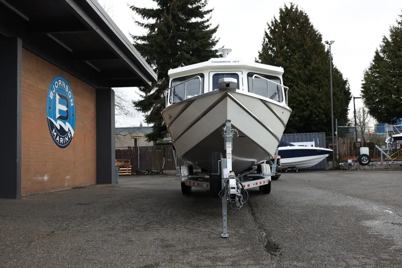 Slide: The Image of 2026 Thunder Jet 26 Alexis Pro XL boat on trailer at Bjornson Marine. - 12