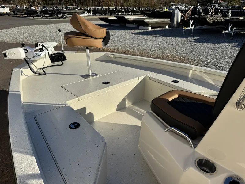 Slide: The Image of 2026 Xpress H20B Bay boat with seating and controls. - 5