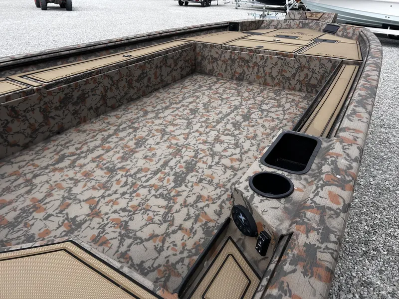 Slide: The Image of 2026 Xpress Hyper-Lift Duck Boat X18DB with camouflage pattern. - 13