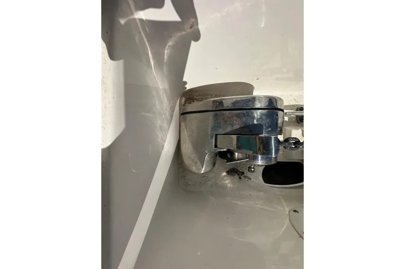 Slide: The Image of Chrome boat fitting on 2018 Tidewater 320 CC Adventure. - 26