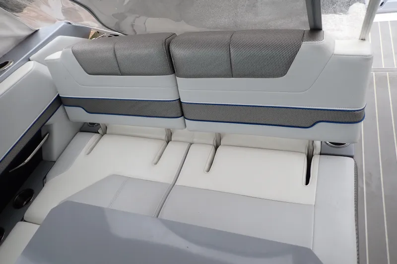 Slide: The Image of 2023 Formula 380 Super Sport Crossover OB interior seating, featuring sleek, modern design. - 18