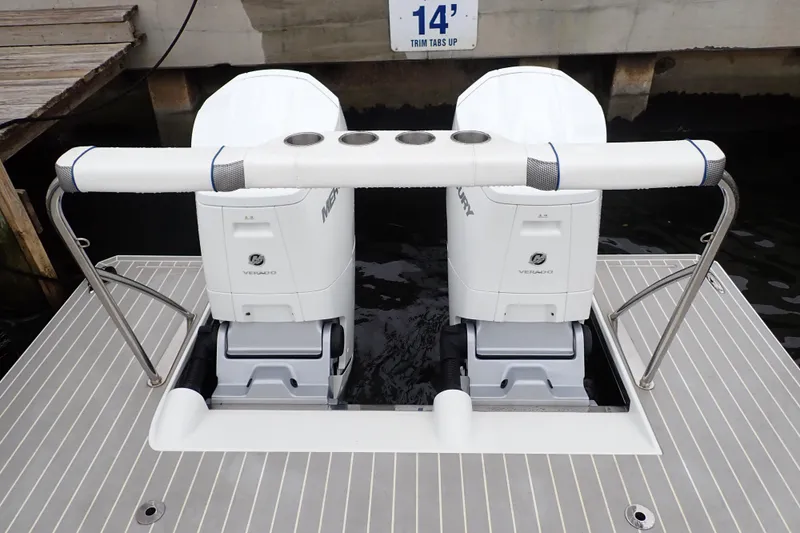 Slide: The Image of 2023 Formula 380 Super Sport Crossover OB with dual Mercury Verado engines. - 20