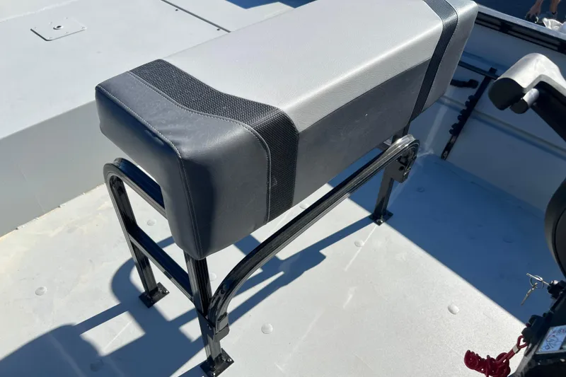 Slide: The Image of 2026 Crestliner 1870 Retriever FCC boat seat with sturdy metal frame. - 10