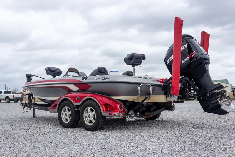 Slide: The Image of 2009 Ranger Z520 Comanche boat with Mercury Pro XS engine on a trailer. - 11