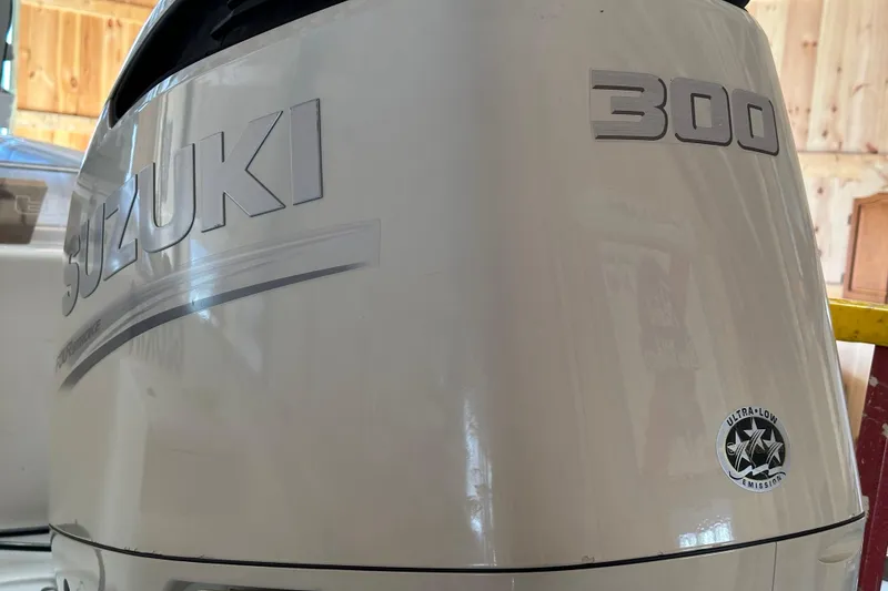 Slide: The Image of Suzuki 300 outboard motor on 2019 Sea Pro 239 Deep V CC boat. - 13