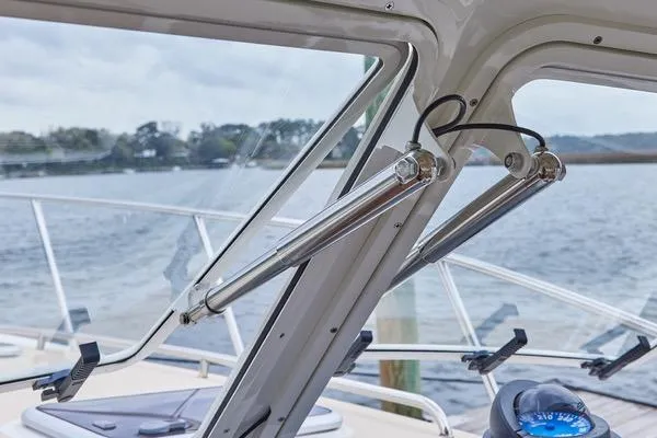 Slide: The Image of 2018 MJM 40z yacht window detail with scenic water view. - 27