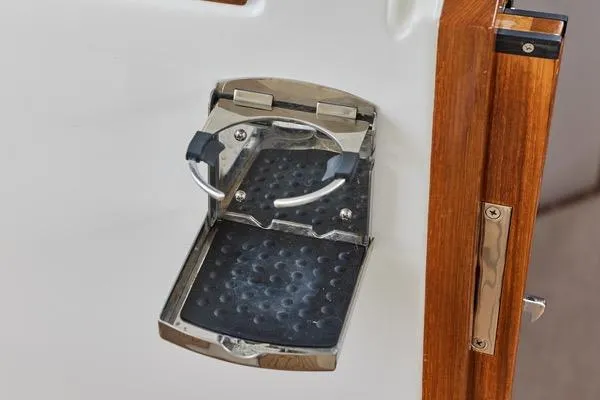 Slide: The Image of Stainless steel foldable step on MJM 40z yacht, 2018 model. - 29