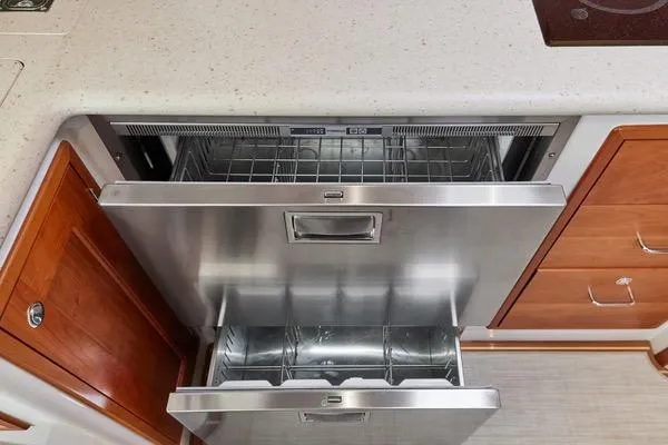 Slide: The Image of Built-in stainless steel dishwasher in 2018 MJM 40z yacht kitchen. - 4
