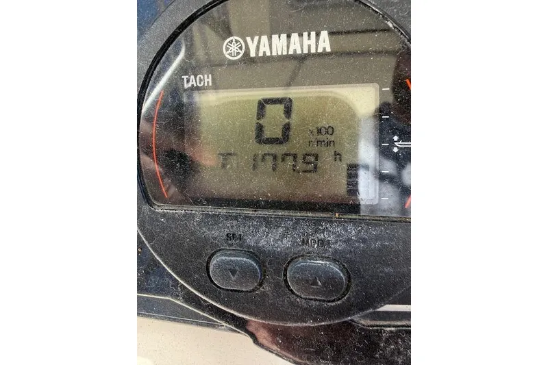 Slide: The Image of Yamaha tachometer display on 2017 Skeeter SX240 boat showing 1779 hours. - 19