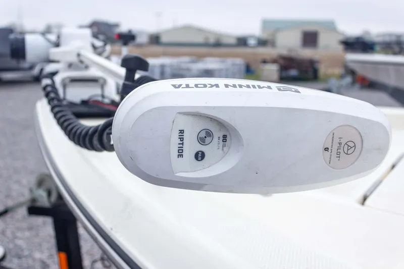 Slide: The Image of Minn Kota Riptide trolling motor on 2013 Skeeter SX210 boat. - 15