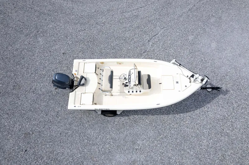 Slide: The Image of Overhead view of a 2013 Skeeter SX210 boat on a gravel surface. - 40