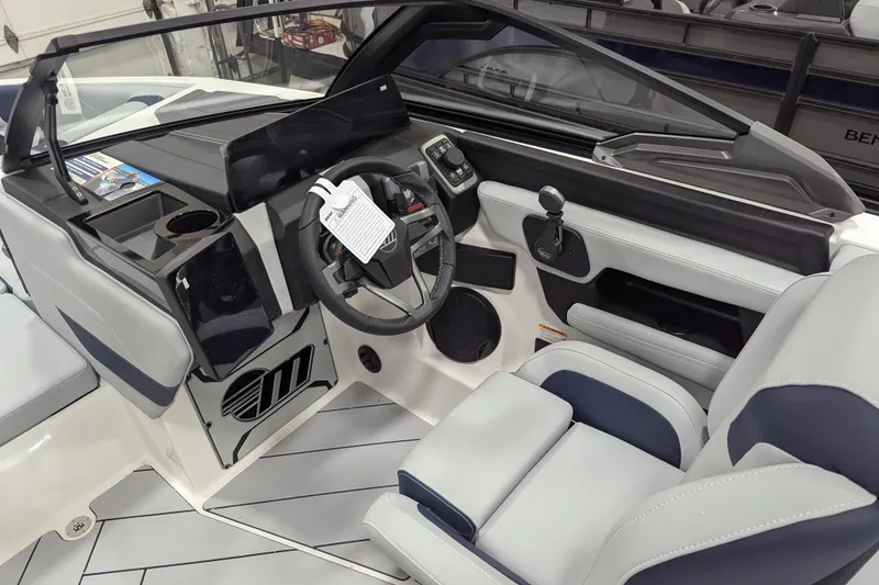 Slide: The Image of 2026 Malibu Wakesetter 23 LSV interior with modern dashboard and comfortable seating. - 17