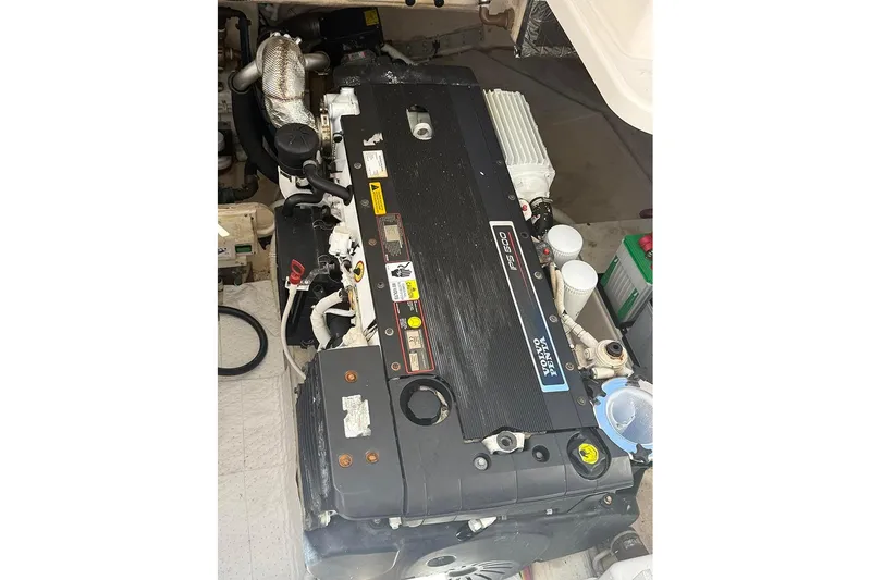 Slide: The Image of Engine compartment of a 2008 Tiara Yachts 3900 Sovran, featuring a Volvo Penta IPS600. - 25