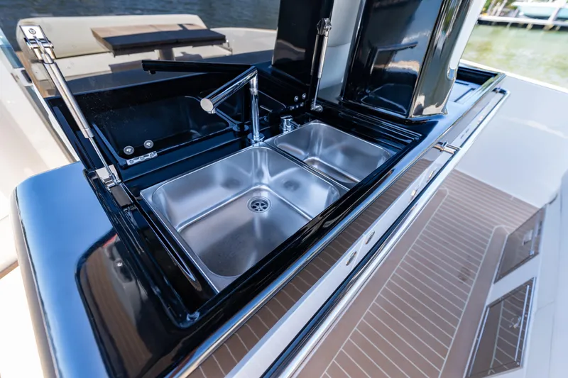 Slide: The Image of Stainless steel sink on 2027 Solaris Power 40 Open yacht deck. - 33