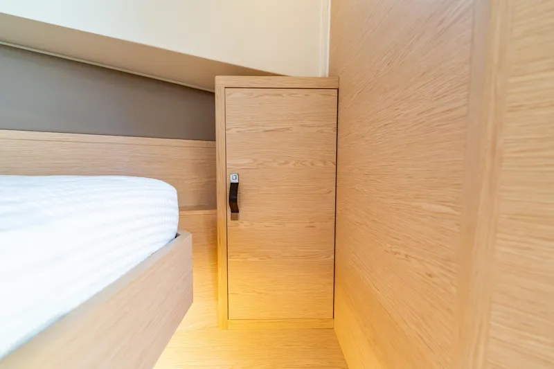 Slide: The Image of Modern wooden interior of Solaris Power 40 Open yacht, 2027 model. - 47