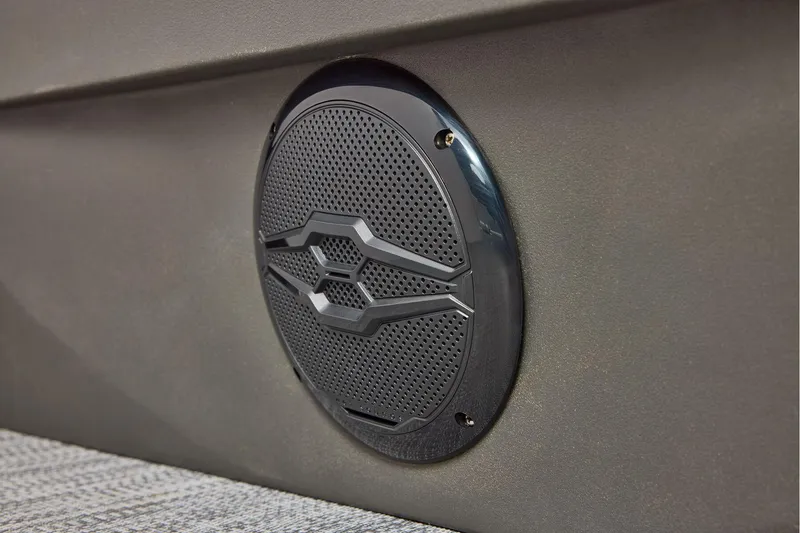 Slide: The Image of Manufacturer Provided Image: Speaker detail on 2026 Sun Tracker Party Barge 20 DLX pontoon boat. - 48