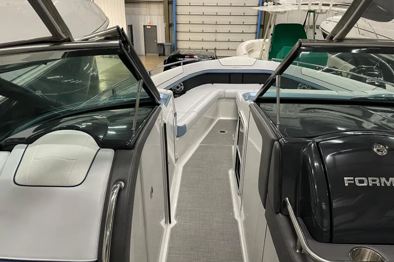 Slide: The Image of 2022 Formula 350 Crossover Bowrider interior, showcasing sleek design and spacious seating. - 34