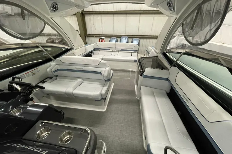 Slide: The Image of 2022 Formula 350 Crossover Bowrider interior with luxurious seating and modern design. - 51