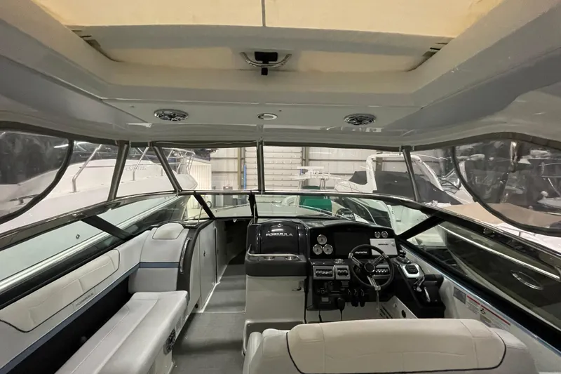 Slide: The Image of 2022 Formula 350 Crossover Bowrider interior with modern dashboard and seating. - 57