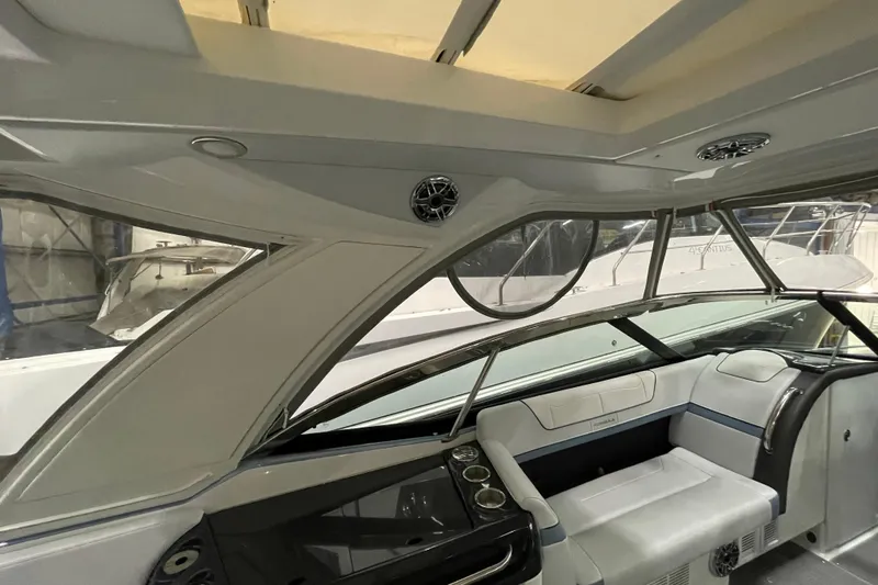 Slide: The Image of Interior of 2022 Formula 350 Crossover Bowrider, featuring sleek design and modern amenities. - 58