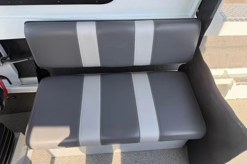 Slide: The Image of Gray and white seat in 2025 Hewescraft 200 ProV ET Hardtop boat. - 13