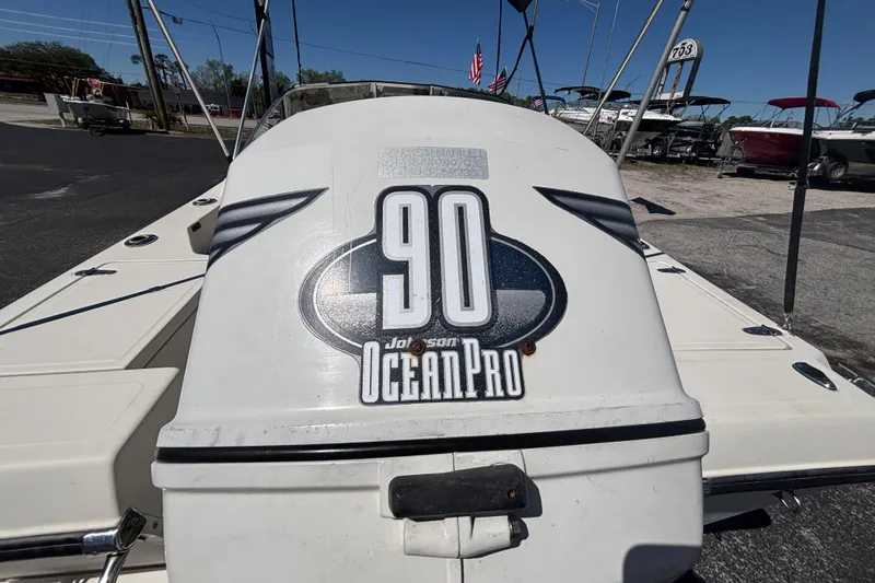 Slide: The Image of 2000 Sea Pro 180 Dual Console boat with Johnson OceanPro 90 engine. - 15