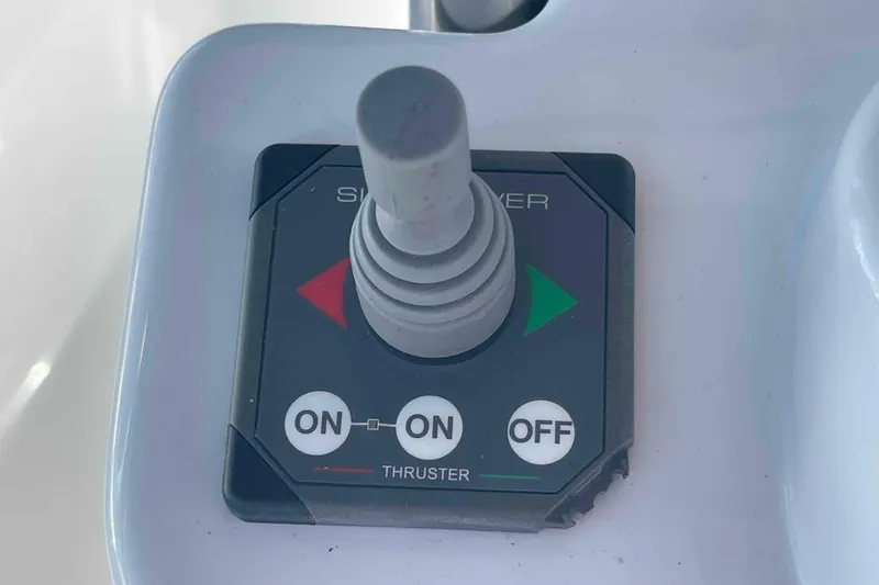 Slide: The Image of Joystick control panel on 2003 Hunter 426 Deck Salon sailboat. - 50