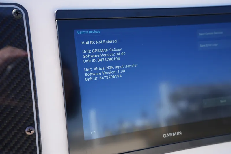 Slide: The Image of Garmin GPS display on 2025 Grady-White Fisherman 180 boat dashboard. - 21
