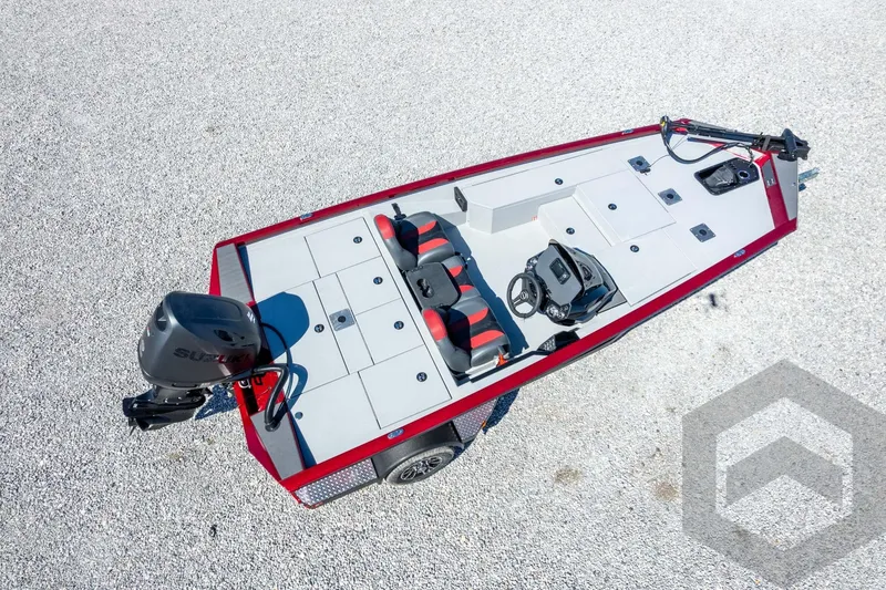 Slide: The Image of 2026 Vexus Defender 189 boat, aerial view, featuring sleek design and modern controls. - 51