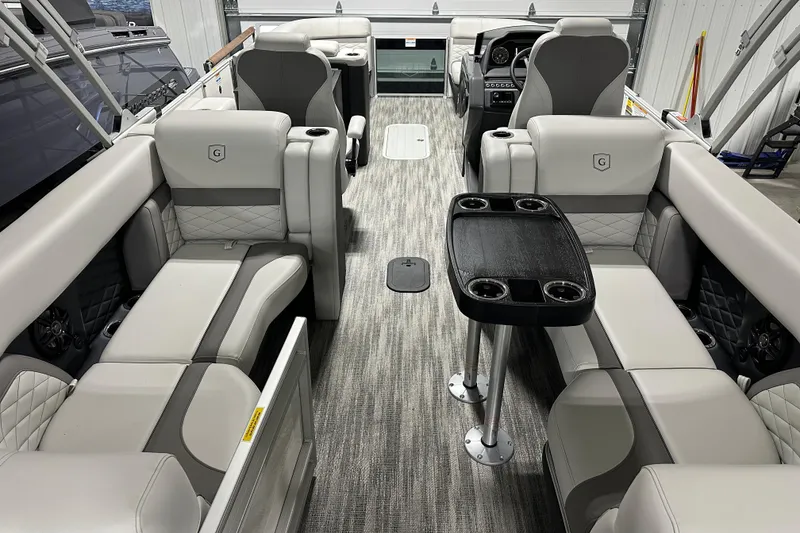 Slide: The Image of Close-up of Godfrey MC 235 SBC 2026 boat logo. - 4