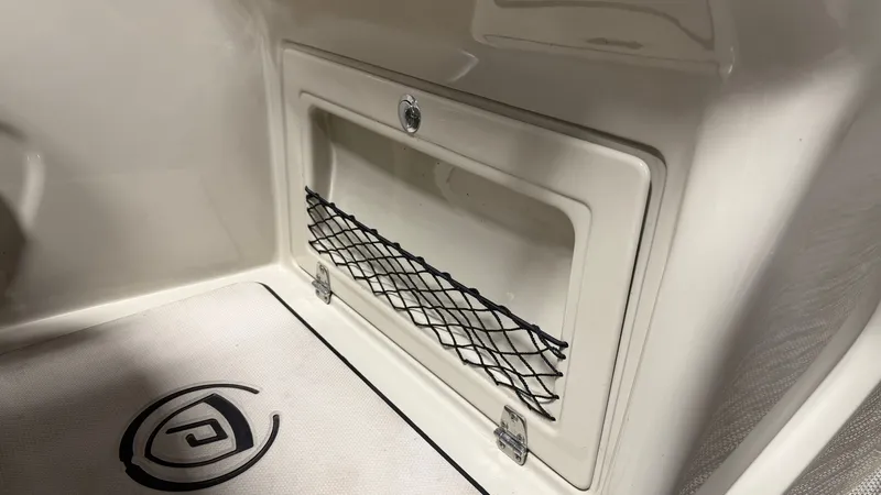 Slide: The Image of Interior of 2017 Premier 270 S-Series with netted compartment. - 38