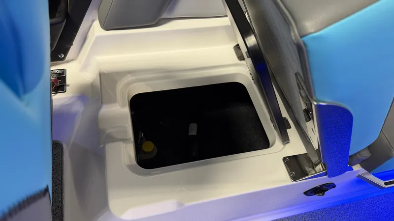 Slide: The Image of Storage compartment in 2019 MasterCraft X24 boat. - 46