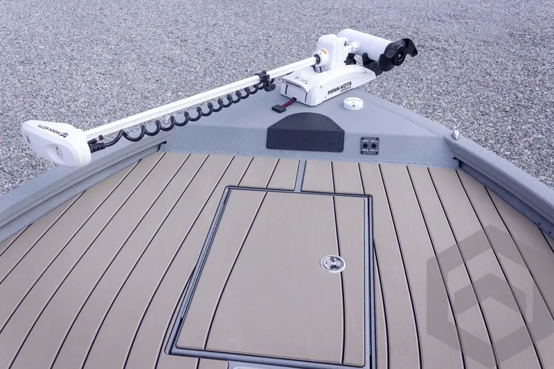Slide: The Image of 2026 Vexus ACX 2150 boat deck with Minn Kota trolling motor. - 28
