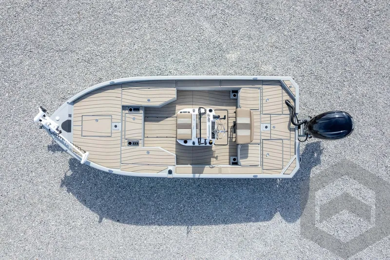 Slide: The Image of Overhead view of 2026 Vexus ACX 2150 boat on gravel surface. - 46