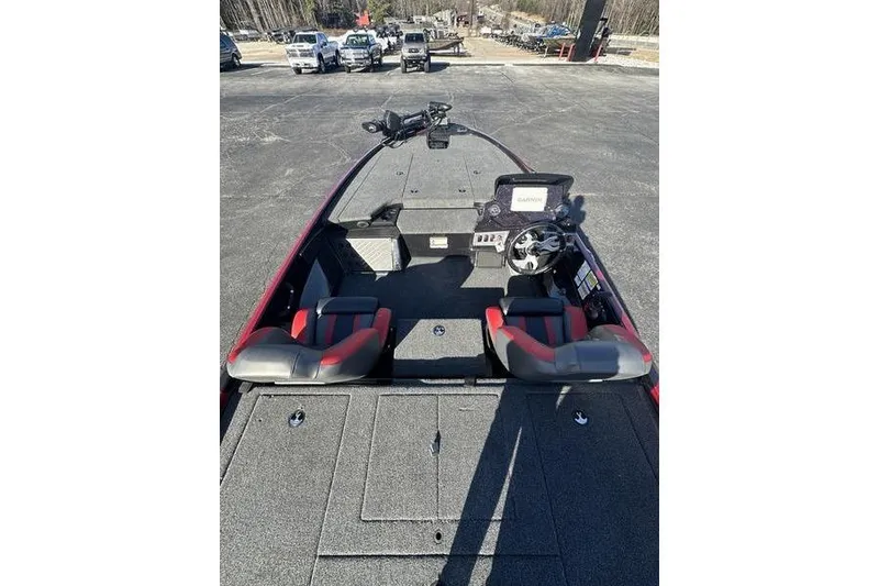 Slide: The Image of 2026 Nitro Z18 Pro boat interior with dual seats and steering console. - 8