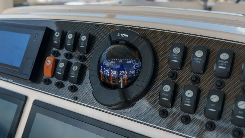 Slide: The Image of Dashboard of Grady-White Canyon 306 boat, year 2022. - 17
