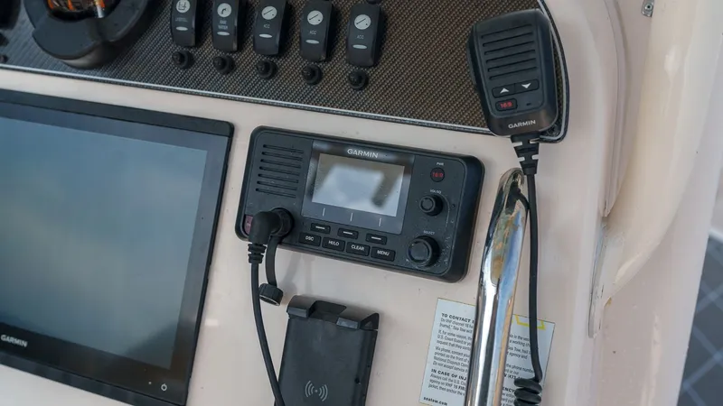 Slide: The Image of Grady-White Canyon 306 2022 boat console with Garmin electronics. - 26
