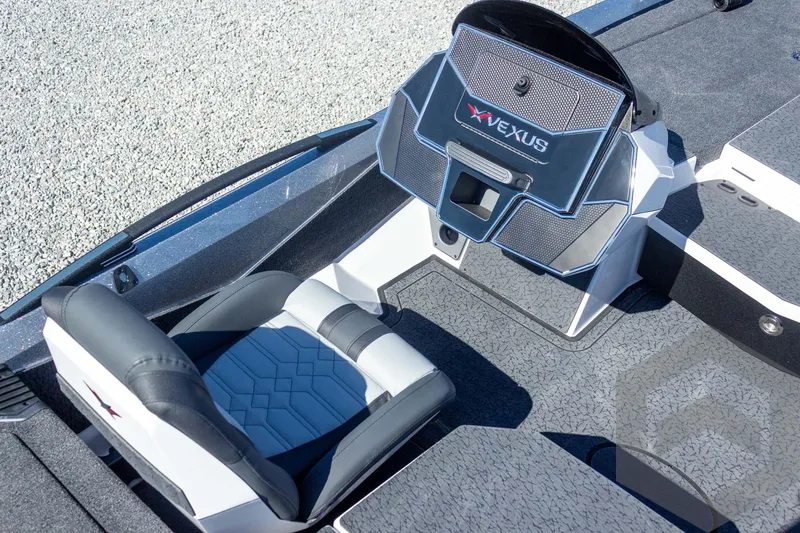 Slide: The Image of 2026 Vexus VXs20 boat interior with modern seating and dashboard design. - 35
