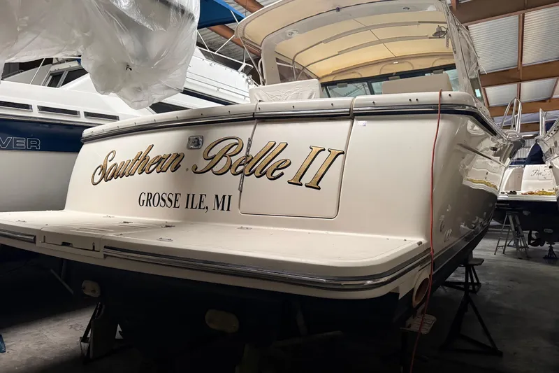 Slide: The Image of 1998 Tiara Yachts 3500 Open, "Southern Belle II," docked in Grosse Ile, MI. - 4