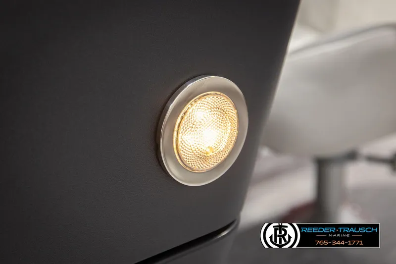 Slide: The Image of 2026 Bennington SSBSF boat with illuminated side light detail. - 45