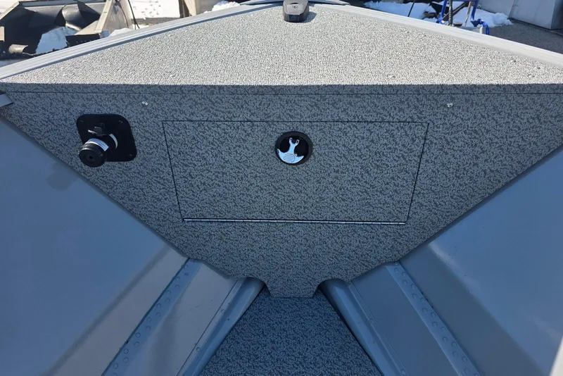 Slide: The Image of 2026 Smoker Craft Freedom 160 TL boat interior with textured storage compartment. - 10