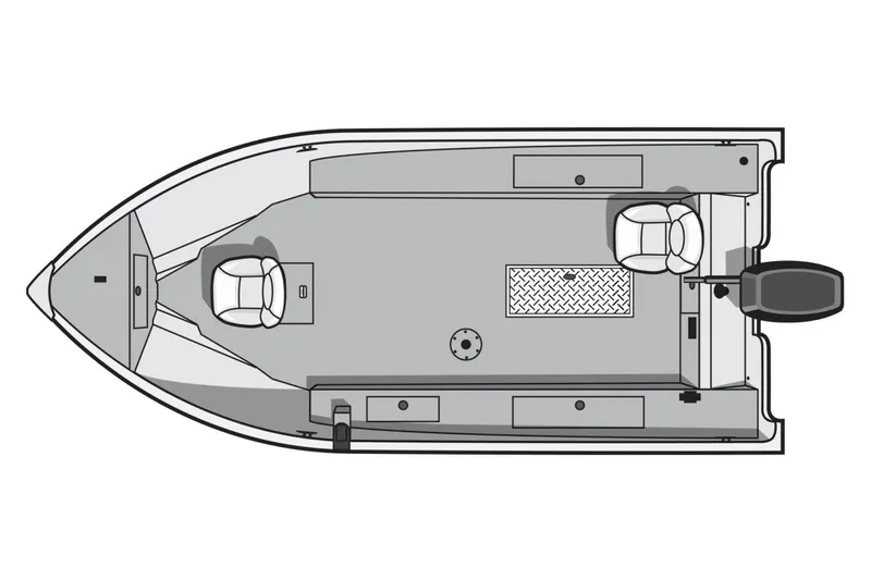 Slide: The Image of Manufacturer Provided Image: Top view of 2026 Smoker Craft Freedom 160 TL boat layout. - 22