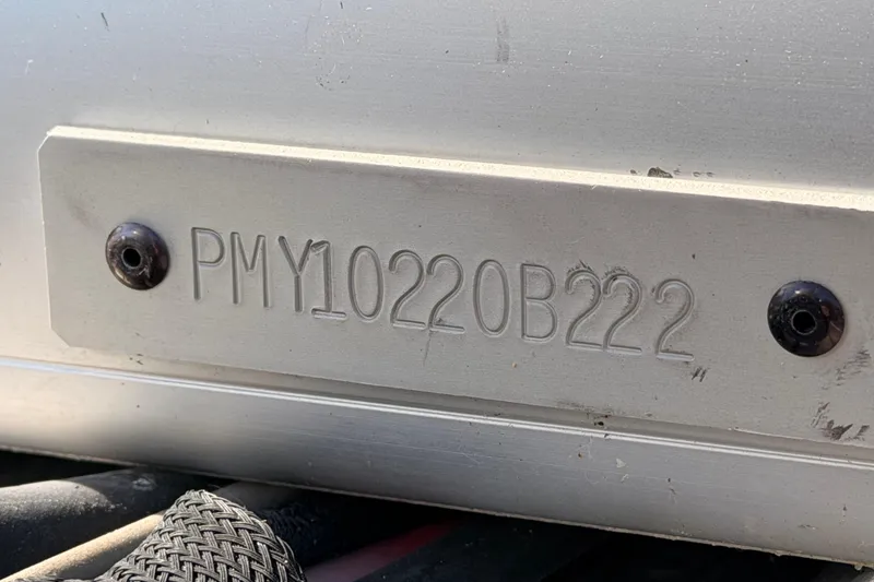 Slide: The Image of VIN plate on a 2022 Premier 350 Escalante, displaying serial number PMY10220B222. - 26