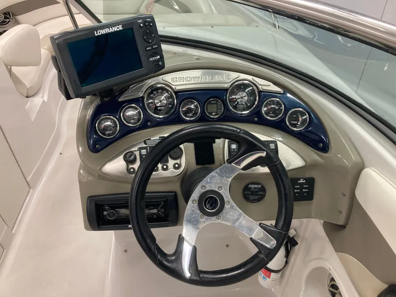 Slide: The Image of Dashboard of a 2009 Crownline 240LS Bowrider with Lowrance GPS. - 21