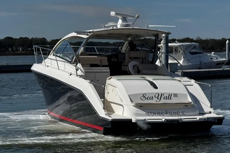 Slide: The Image of 2014 Pursuit SC 365i Sport Coupe boat named "Sea Y'all III" at Hilton Head Island. - 4