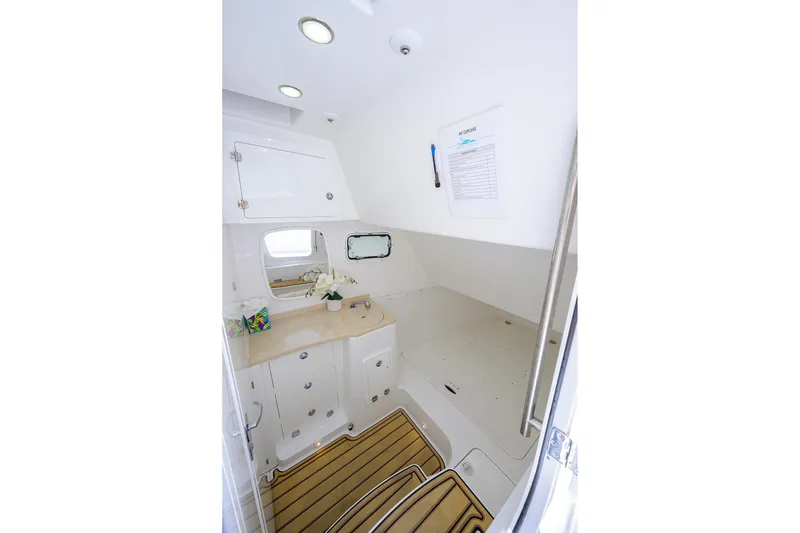 Slide: The Image of Luxurious interior of 2024 HCB 39 Speciale boat with modern amenities and elegant design. - 31